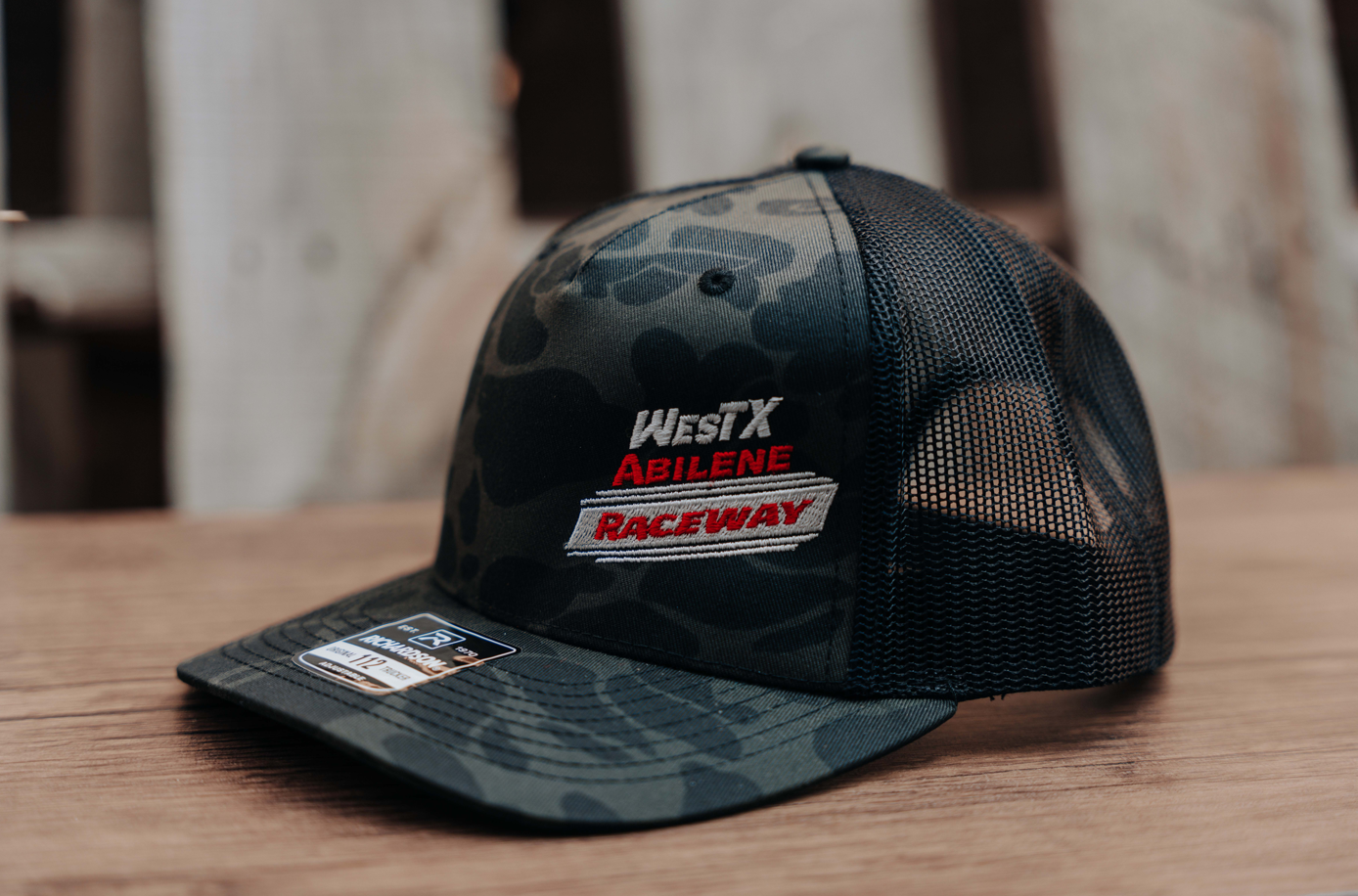 Richardson Black/Grey Camo Mesh Back