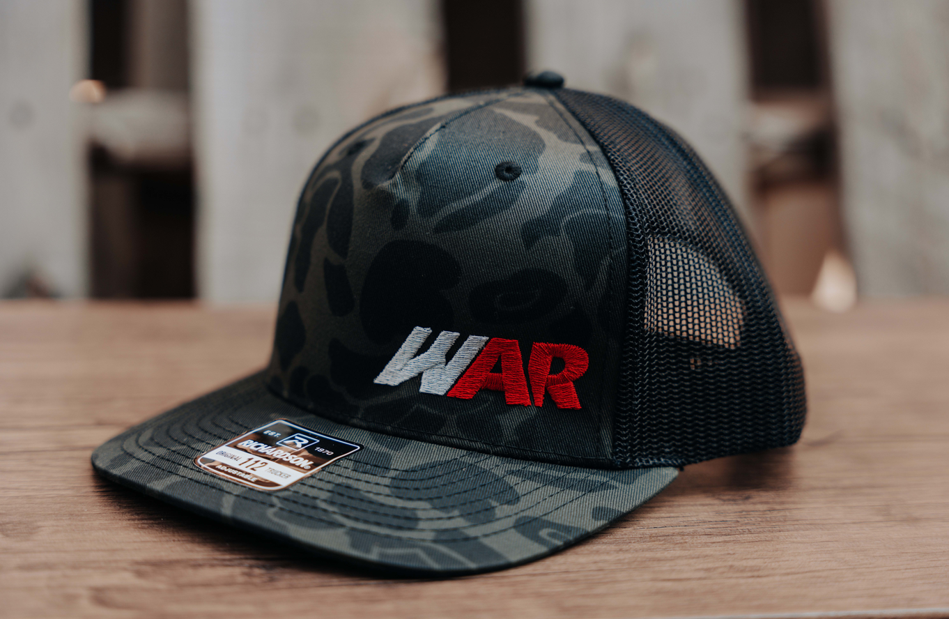 Richardson Black/Grey Camo Mesh Back