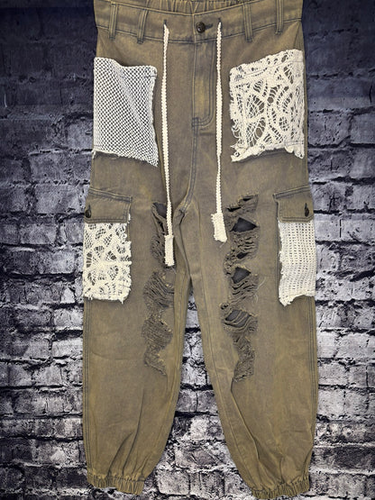 Denim Jogger Pants