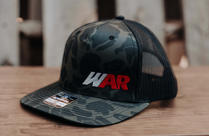 Richardson Black/Grey Camo Mesh Back